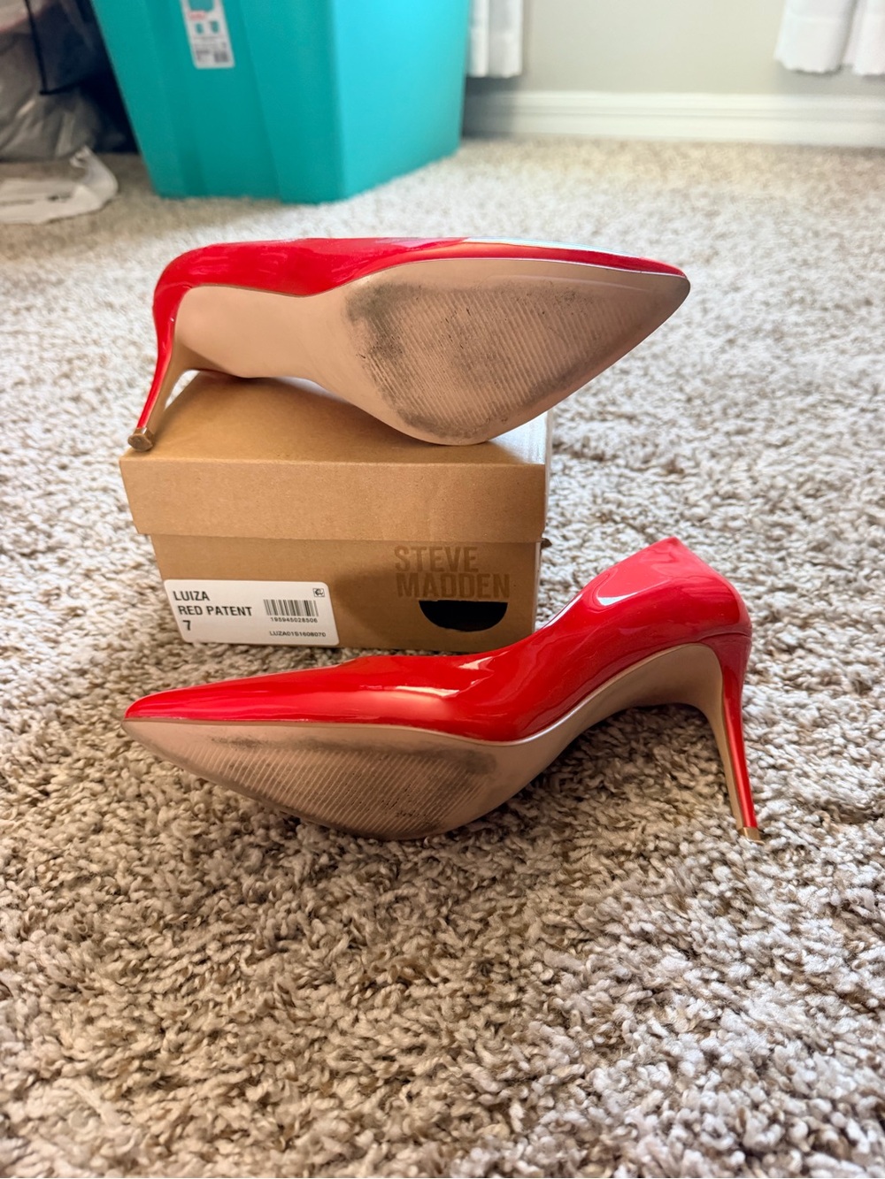 Steve Madden Red Patent Pointed-Toe Pumps - Picture 4 of 4